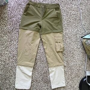 Outdoor Voices RecTrek Zip-Off Pants - Color: Olive Branch/Khaki/Enoki